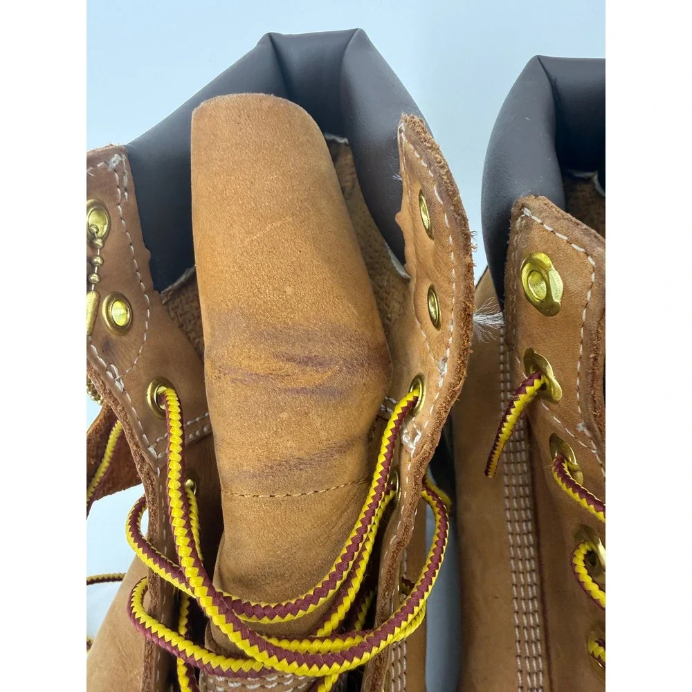 Timberland 6 Inch Premium Waterproof Boots Wheat Nubuck 12909 Boys 5.5 Mens 5.5